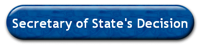 Secretary of State's Decision